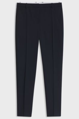 Slim-fit virgin-wool trousers, Dark Blue