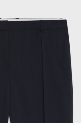 Slim-fit virgin-wool trousers, Dark Blue