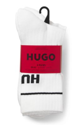 HUGO - Dreierpack kurze Socken aus Baumwoll-Mix - Weiß