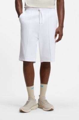 BOSS x AO piqu&eacute; shorts, White