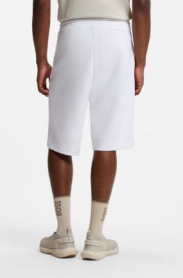 BOSS x AO piqu&eacute; shorts, White