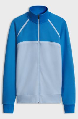 BOSS x AO zip-up sweatshirt, Light Blue
