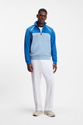 BOSS x AO zip-up sweatshirt, Light Blue