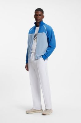 BOSS x AO zip-up sweatshirt, Light Blue