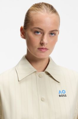 BOSS x AO pinstripe jacket, Light Beige