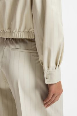 BOSS x AO pinstripe jacket, Light Beige