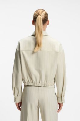BOSS x AO pinstripe jacket, Light Beige