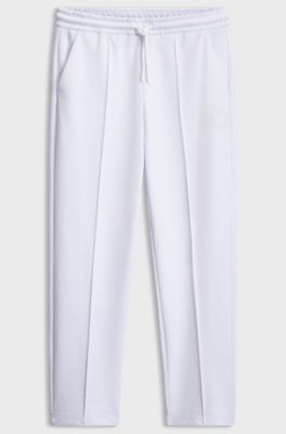BOSS x AO piqu&eacute; tracksuit bottoms, White