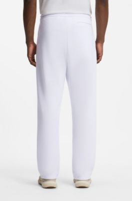 BOSS x AO piqu&eacute; tracksuit bottoms, White