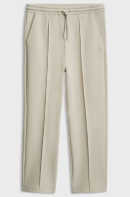 BOSS x AO piqu&eacute; tracksuit bottoms, Light Beige