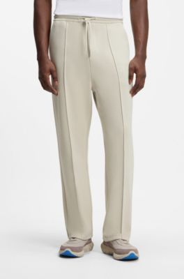 BOSS x AO piqu&eacute; tracksuit bottoms, Light Beige