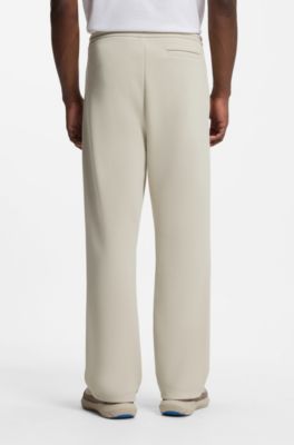 BOSS x AO piqu&eacute; tracksuit bottoms, Light Beige