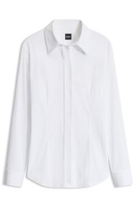 Slim-fit blouse, White