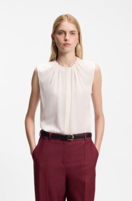 Blusa regular fit, Natural