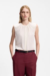 Blusa regular fit, Natural