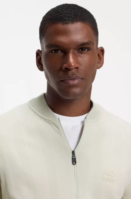 BOSS x AO zip-up cardigan