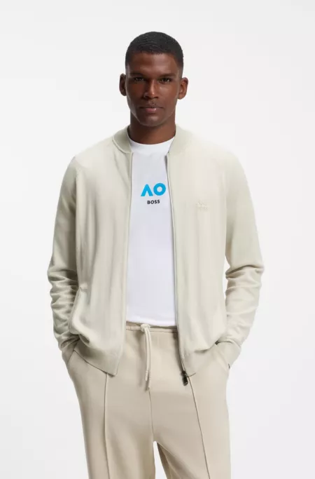 BOSS x AO zip-up cardigan