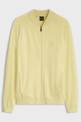 BOSS x AO zip-up cardigan, Yellow