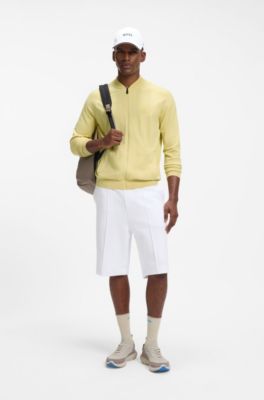 BOSS x AO zip-up cardigan, Yellow