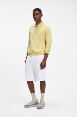BOSS x AO zip-up cardigan, Yellow