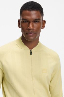 BOSS x AO zip-up cardigan, Yellow