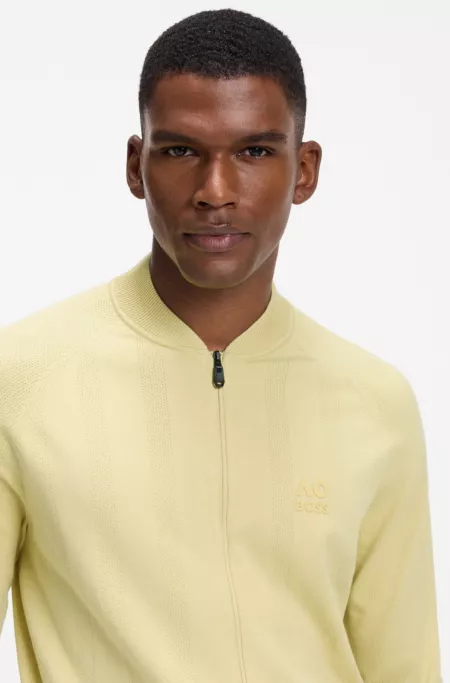 BOSS x AO zip-up cardigan