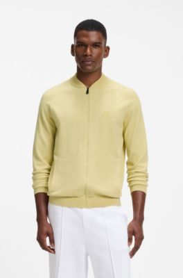 BOSS x AO zip-up cardigan, Yellow