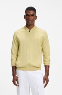 BOSS x AO zip-up cardigan, Yellow