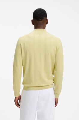 BOSS x AO zip-up cardigan, Yellow
