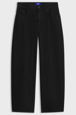 Barrel-leg black jeans, Black