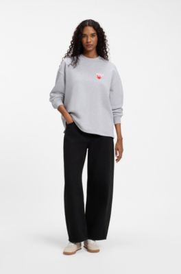 Barrel-leg black jeans, Black