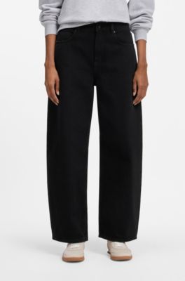 Barrel-leg black jeans, Black