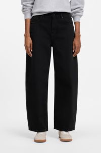 Barrel-leg black jeans, Black