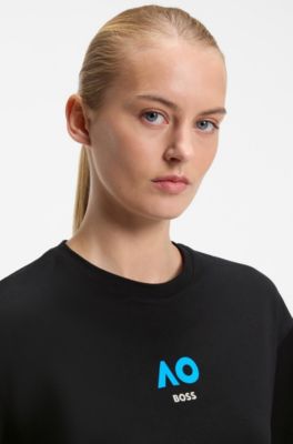 BOSS x AO cotton T-shirt, Black