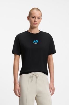 BOSS x AO cotton T-shirt, Black
