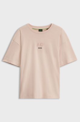 BOSS x AO cotton T-shirt, Light Pink