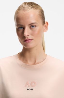 BOSS x AO cotton T-shirt, Light Pink