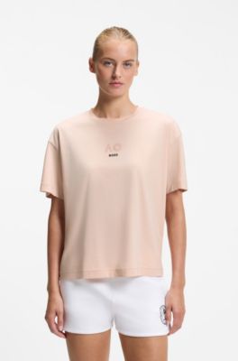 BOSS x AO cotton T-shirt, Light Pink
