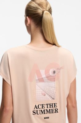 BOSS x AO cotton T-shirt, Light Orange