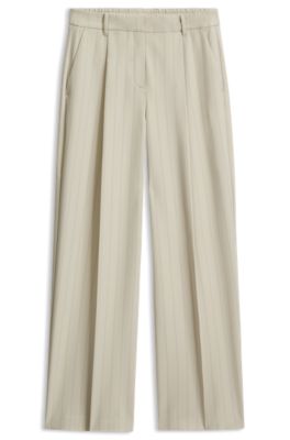 BOSS x AO pinstripe trousers, Light Beige