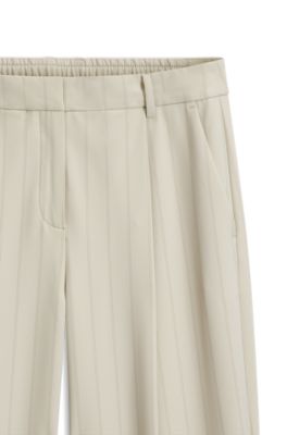BOSS x AO pinstripe trousers, Light Beige