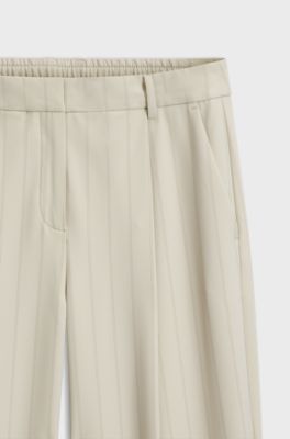 BOSS x AO pinstripe trousers, Light Beige
