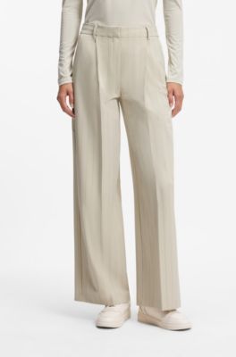 BOSS x AO pinstripe trousers, Light Beige