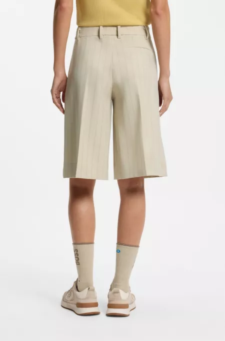 BOSS x AO pinstripe shorts