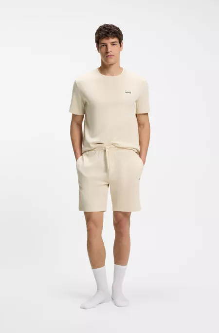 T-shirt de pyjama gaufré avec logo brodé