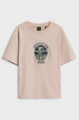 BOSS x AO koala-crest T-shirt, Light Orange