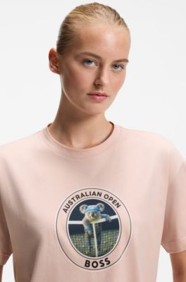 BOSS x AO koala-crest T-shirt, Light Orange