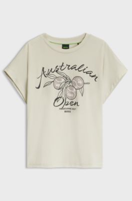 BOSS x AO cotton T-shirt, Light Beige