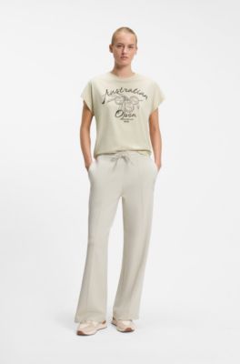 BOSS x AO cotton T-shirt, Light Beige