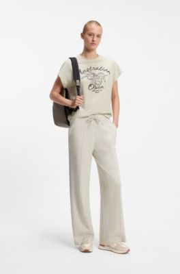 BOSS x AO cotton T-shirt, Light Beige
